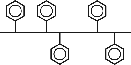 无规立构结构（通常）的示意图