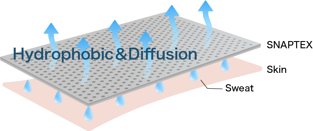 Cross-sectional illustration of SNAPTEX